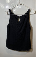 Load image into Gallery viewer, Ann Taylor Loft Womens Black Floral Lace Embroidered Scalloped Hem Tank Top XS