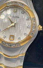 Load image into Gallery viewer, Authentic Bulova Women's Silver Tone/Gold Tone Watch.