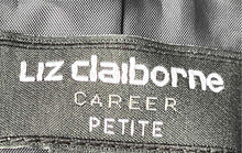 Load image into Gallery viewer, Liz Claiborne Career Womens Dark Gray Long Sleeve One-Button Blazer Size 10P