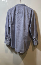Load image into Gallery viewer, Alfani Mens Blue Printed Fitted Stretch Long Sleeve Dress Shirt Size XL 17