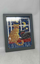 Load image into Gallery viewer, Two Cats Sitting By Window Overlooking The Moon And Stars Handmade Mosaic Frame