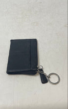 Load image into Gallery viewer, Coach Womens Black Signature Print Zipper Travel Mini Coin Wallet