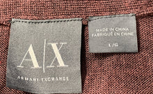 Load image into Gallery viewer, Armani Exchange Mens Red Long Sleeve Shawl Neck Pullover Sweater Size Large