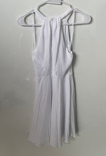 Load image into Gallery viewer, Express Womens White Pleated Halter Neck Mini Fit & Flare Dress Size 0