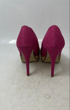 Load image into Gallery viewer, Styluxe Womens Pink Round Toe Slip-On High Stiletto Platform Heels Size 7.5