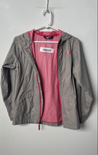 Load image into Gallery viewer, The North Face Girls Gray Pink Long Sleeve Hooded Windbreaker Jacket Sz L 14/16