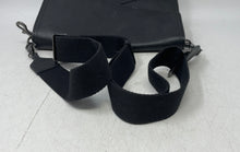 Load image into Gallery viewer, Botkier Womens Black Pebbled Leather Detachable Strap Flap Crossbody Handbag