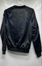 Load image into Gallery viewer, Adidas Womens Black Long Sleeve Pockets Full-Zip Bomber Jacket Size Small