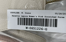 Load image into Gallery viewer, Nanette Lepore Womens Pink Striped Scratched Wristlet Wallet Sunglasses Case