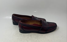 Load image into Gallery viewer, Cole Haan Mens Burgundy Leather Moc Toe Slip-On Penny Loafer Shoes Size 8