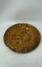 Load image into Gallery viewer, Copper Green And Gold Color Round Decorative Wall Plaque 3 Pieces