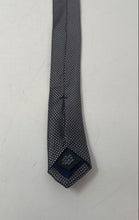Load image into Gallery viewer, Michael Kors Mens Gray Geometric Keeper Loop Adjustable Formal Pointed Tie
