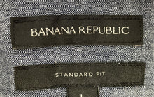 Load image into Gallery viewer, Banana Republic Mens Blue Cotton Long Sleeve Standard Fit Button-Up Shirt Size L