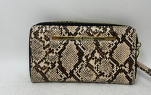 Load image into Gallery viewer, Steve Madden Womens Beige Brown Snakeskin Print Zip-Around Wristlet Wallet