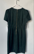 Load image into Gallery viewer, Calvin Klein Womens Green Short Sleeve Back Zip Sheath Dress Size 12