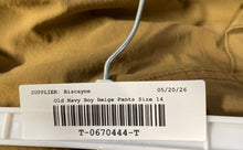 Load image into Gallery viewer, Old Navy Boys Beige Quick Dry Flat Front ShredTech Baggy Carpenter Pants Size 14