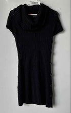 Load image into Gallery viewer, G By Guess Womens Black Short Sleeve Cowl Neck Regular Fit Sweater Dress Size M