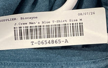 Load image into Gallery viewer, J.Crew Mens Blue Slim-Washed Chest Pocket Short Sleeve Crew Neck T-Shirt Size M