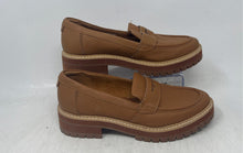 Load image into Gallery viewer, Toms Womens Cara Lug Brown Leather Slip-On Penny Loafer Shoes Size 8.5W