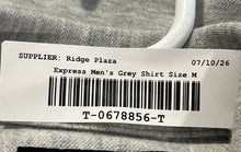 Load image into Gallery viewer, Express Mens Gray Cotton Long Sleeve Collared Dress Shirt Size Medium