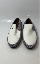 Load image into Gallery viewer, Giovanni Mens White Black Leather Slip-On Low Top Loafer Shoes Size 10