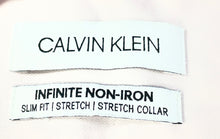 Load image into Gallery viewer, Calvin Klein Mens Light Pink Long Sleeve Slim Fit Stretch Dress Shirt Size M