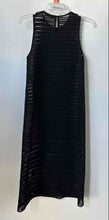 Load image into Gallery viewer, Zara Womens Black Knit Sleeveless Round Neck Crochet Sheath Dress Size XS-S