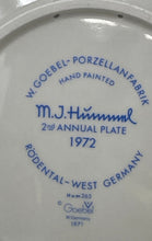 Load image into Gallery viewer, Goebel M.J Hummel Annual Series 2nd Edition 1972 Porcelain Collector Plate