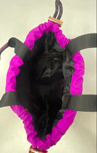 Load image into Gallery viewer, Versace Parfums Womens Purple Double Handle Pockets Lined Drawstring Tote Bag