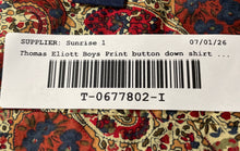 Load image into Gallery viewer, Thomas Elliott Boys Multicolor Intricate Paisley Print Button-Up Shirt Size M