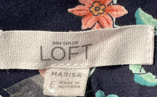 Load image into Gallery viewer, Ann Taylor Loft Womens Blue Multi Floral Marisa Flat Front Ankle Pants Size 6