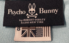 Load image into Gallery viewer, Psycho Bunny Mens Blue Short Sleeve Collared 2-Button Golf Polo Shirt Size 8
