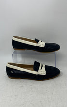 Load image into Gallery viewer, Lauren Ralph Lauren Womens Adison Blue White Slip-On Loafer Flats Size 7 B