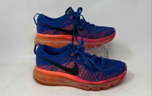 Load image into Gallery viewer, Nike Womens Flyknit Max 620659-400 Blue Orange Lace-Up Sneakers Shoes Size 6.5