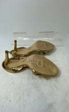 Load image into Gallery viewer, Michael Kors Womens Gold Chain Strap Open Toe Slingback Sandals Size 5 M