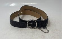 Load image into Gallery viewer, Michael Kors Womens 551802 Black Signature Print Adjustable Dress Belt Size M