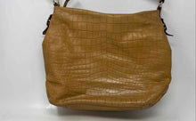 Load image into Gallery viewer, Michael Kors Womens Light Brown Croc Embossed Leather Single Strap Shoulder Bag