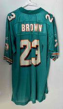 Load image into Gallery viewer, Reebok Mens Aqua NFL Miami Dolphins Ronnie Brown #23 Football Jersey Size L