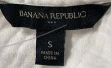 Load image into Gallery viewer, Banana Republic Womens White Gauze Short Sleeve Round Neck Shift Dress Size S