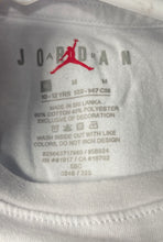 Load image into Gallery viewer, Jordan Boys White Short Sleeve Round Neck Pullover T-Shirt Size M 10-12 Years