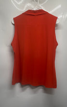 Load image into Gallery viewer, Calvin Klein Womens Orange Sleeveless V-Neck Wide Strap Pullover Blouse Top Sz L