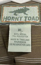 Load image into Gallery viewer, Horny Toad Mens Green Striped Spread Collar Short Sleeve Button-Up Shirt Size XL