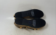 Load image into Gallery viewer, Forever 21 Womens Black Beige Striped Ankle Strap Espadrille Sandals Size 8