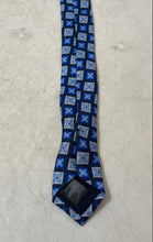 Load image into Gallery viewer, Saks Fifth Avenue Mens White Blue Printed Adjustable Formal Pointed Tie