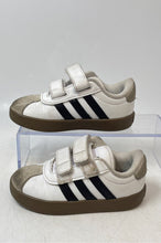 Load image into Gallery viewer, Adidas Kids Vl Court 3.0 ID9157 White Black Lace-Up Sneaker Shoes Size 7.5