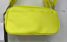 Load image into Gallery viewer, Nicole Miller Womens Neon Yellow Inner Pocket Crossbody Handbag With Tag