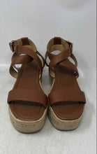 Load image into Gallery viewer, Michael Kors Womens Lynn Brown Leather Open Toe Espadrille Sandals Size 7.5M