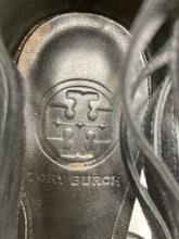 Load image into Gallery viewer, Authentic Tory Burch Womens Black Caged High Gladiator Heels Size 7.5M Worn