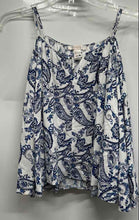 Load image into Gallery viewer, Forever 21 Womens Blue White Paisley Cold Shoulder Sleeve Blouse Top Size S