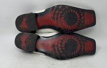 Load image into Gallery viewer, Fiesso Mens Black White Leather Slip-On Loafer Shoes Size EUR 45